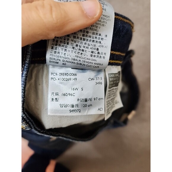 Levis 580 Curvy Bootcut Jeans Womens 16W Short Blue Medium Wash Stretch NEW - Picture 11 of 12